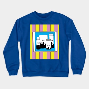 Retro Milk Cow Crewneck Sweatshirt